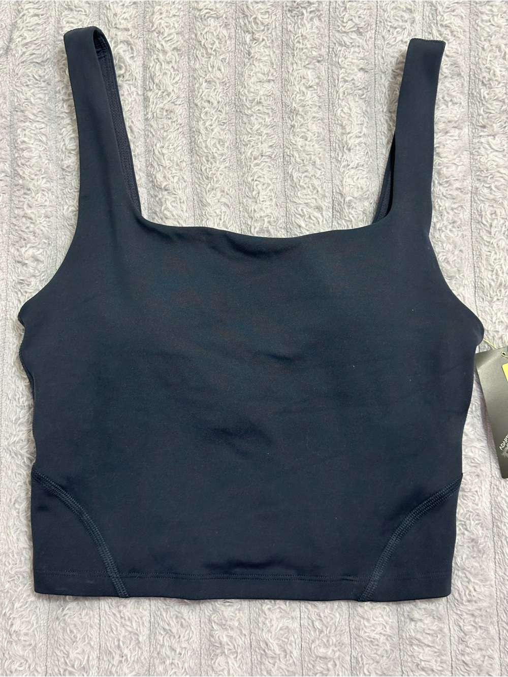 all in motion Black Square-Neck Crop Sports Bra